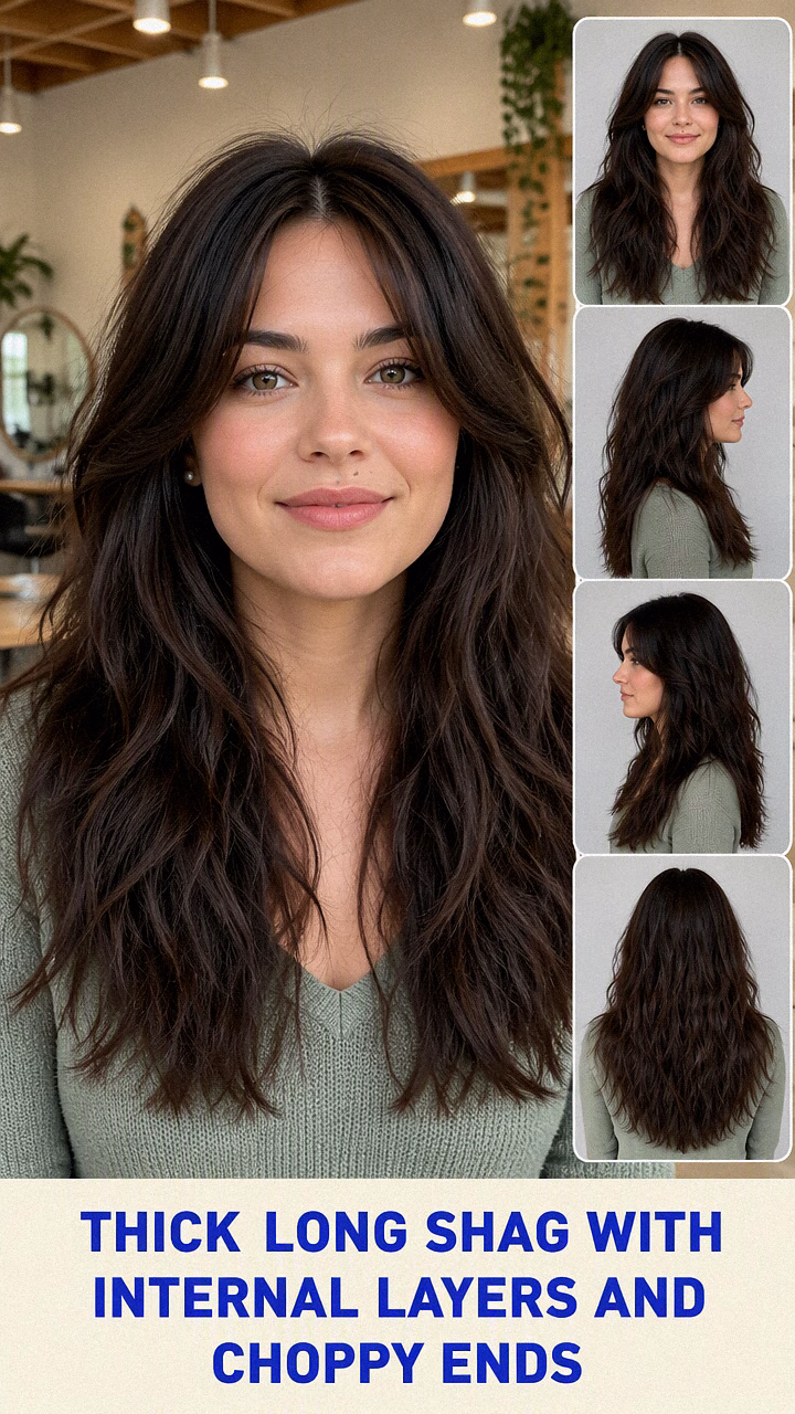 Thick Long Shag With Internal Layers And Choppy Ends