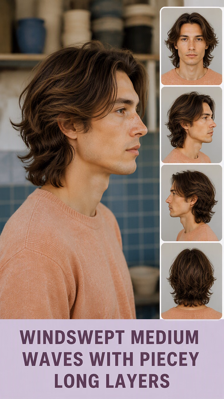 Windswept Medium Waves With Piecey Long Layers