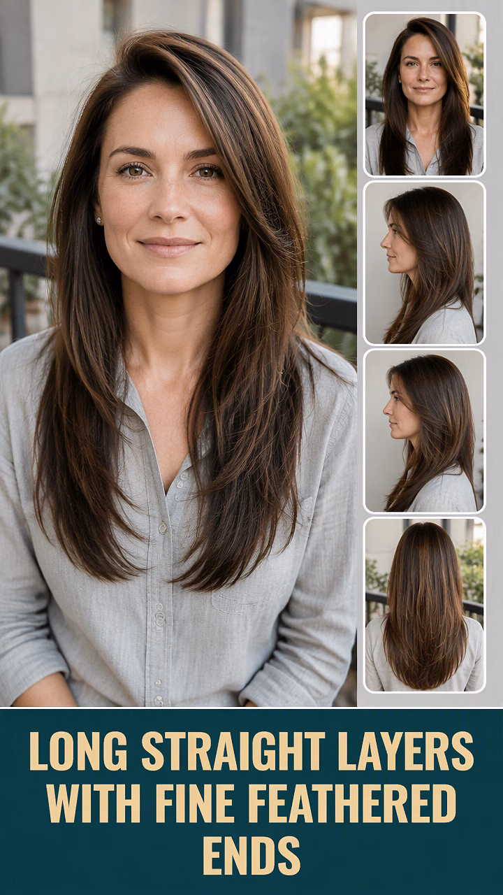 Long Straight Layers With Fine Feathered Ends