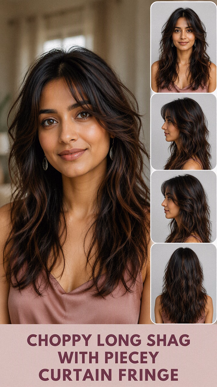 Choppy Long Shag With Piecey Curtain Fringe