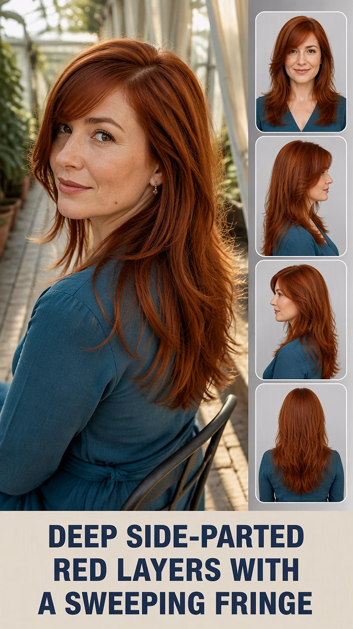 Deep Side-Parted Red Layers With A Sweeping Fringe