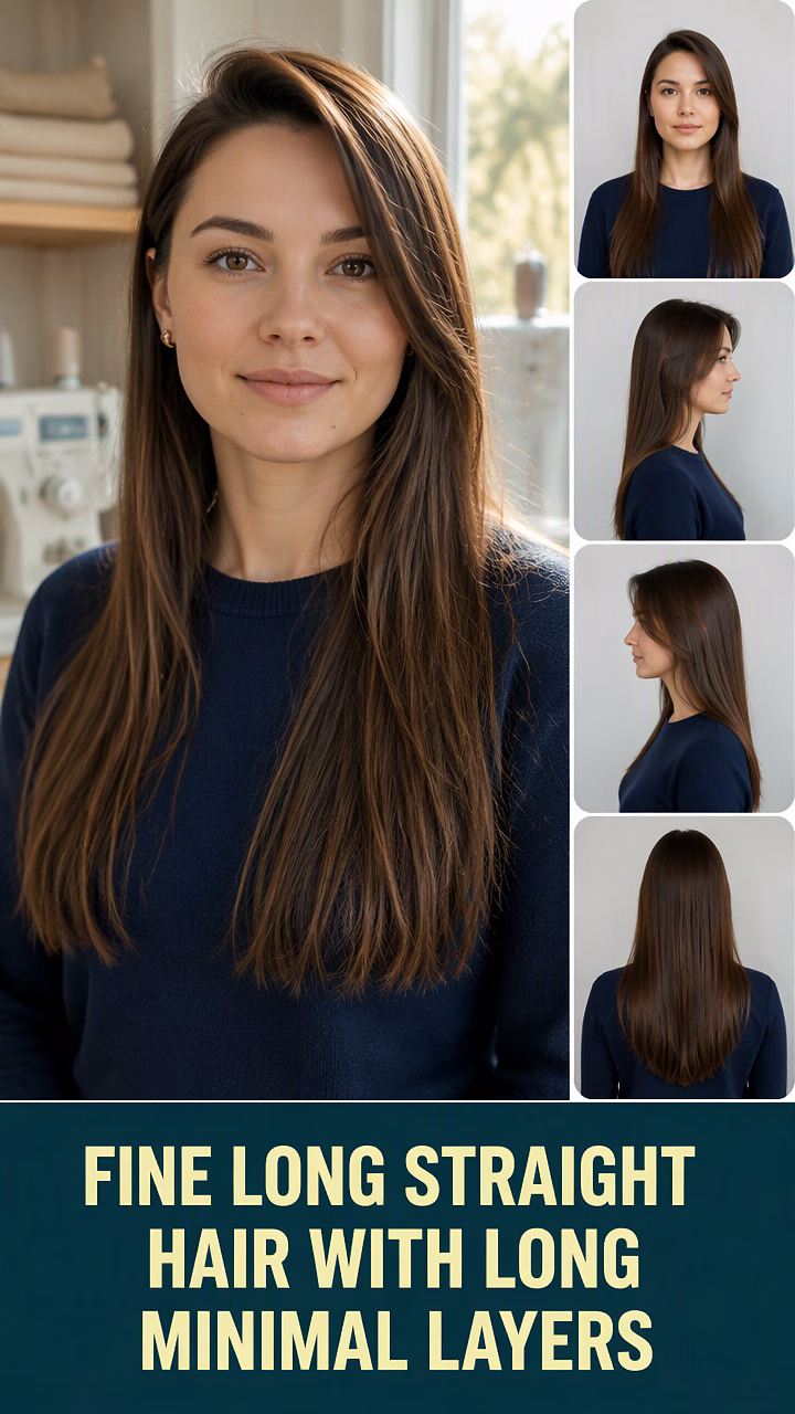 Fine Long Straight Hair With Long Minimal Layers