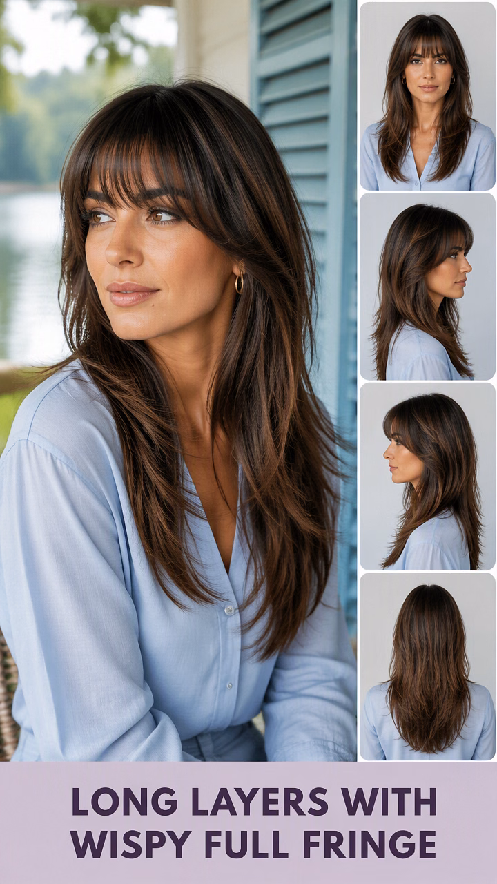 Long Layers With Wispy Full Fringe