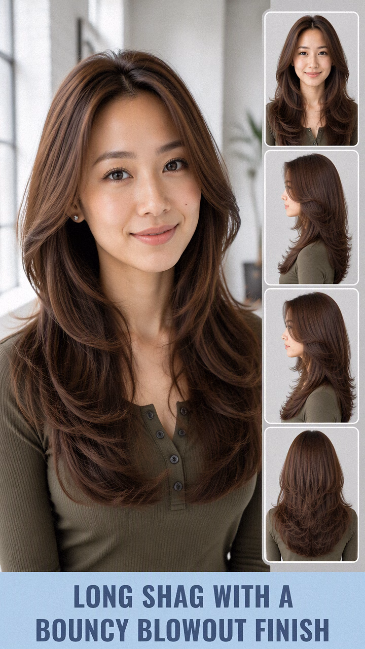 Long Shag With A Bouncy Blowout Finish