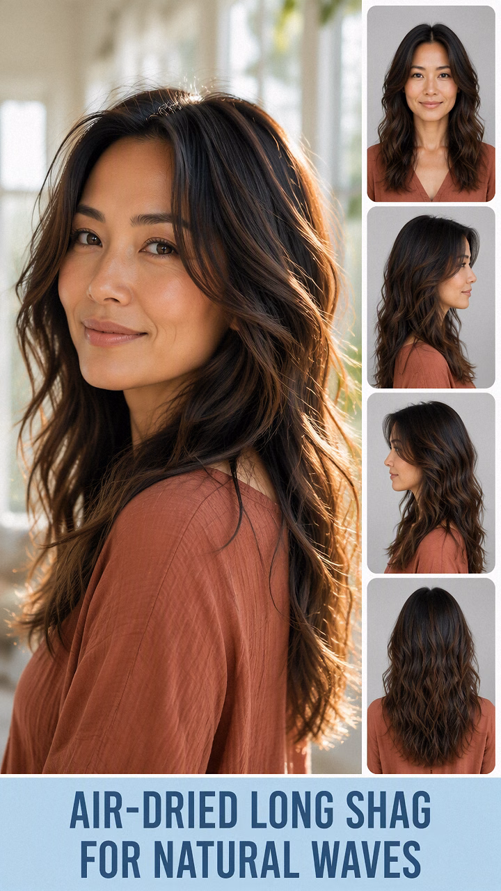 Air-Dried Long Shag For Natural Waves