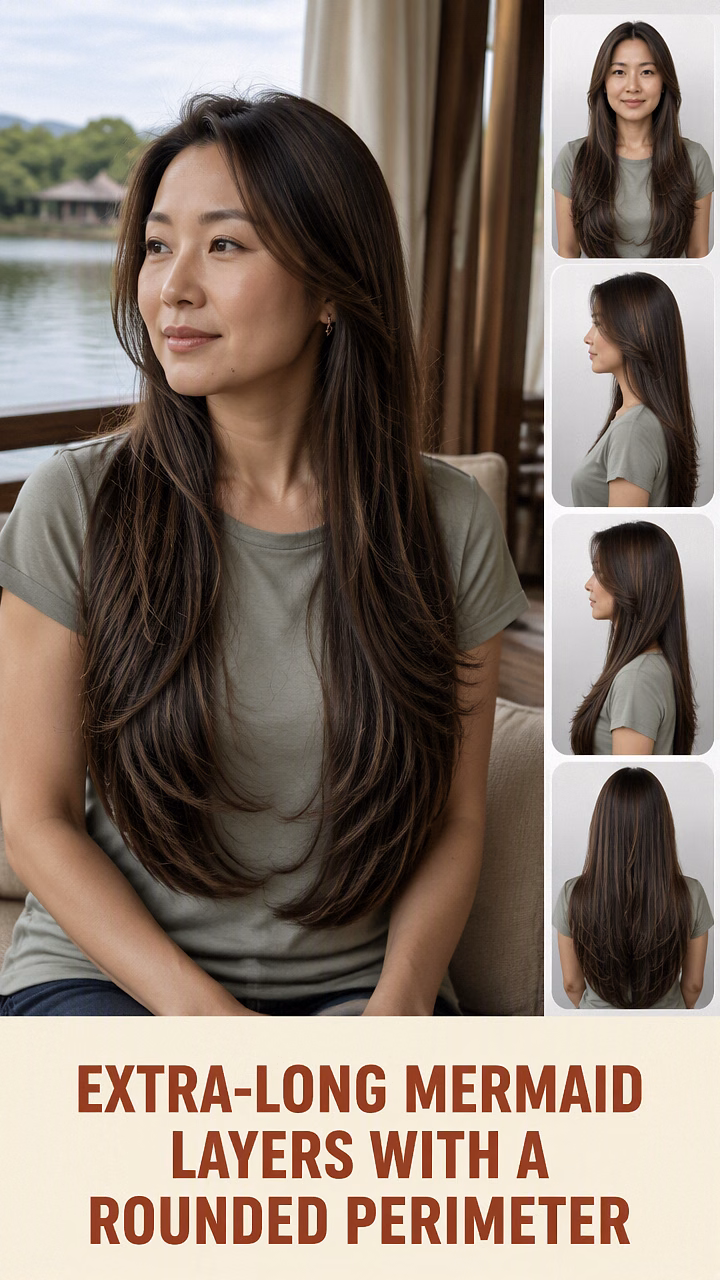 Extra-Long Mermaid Layers With a Rounded Perimeter