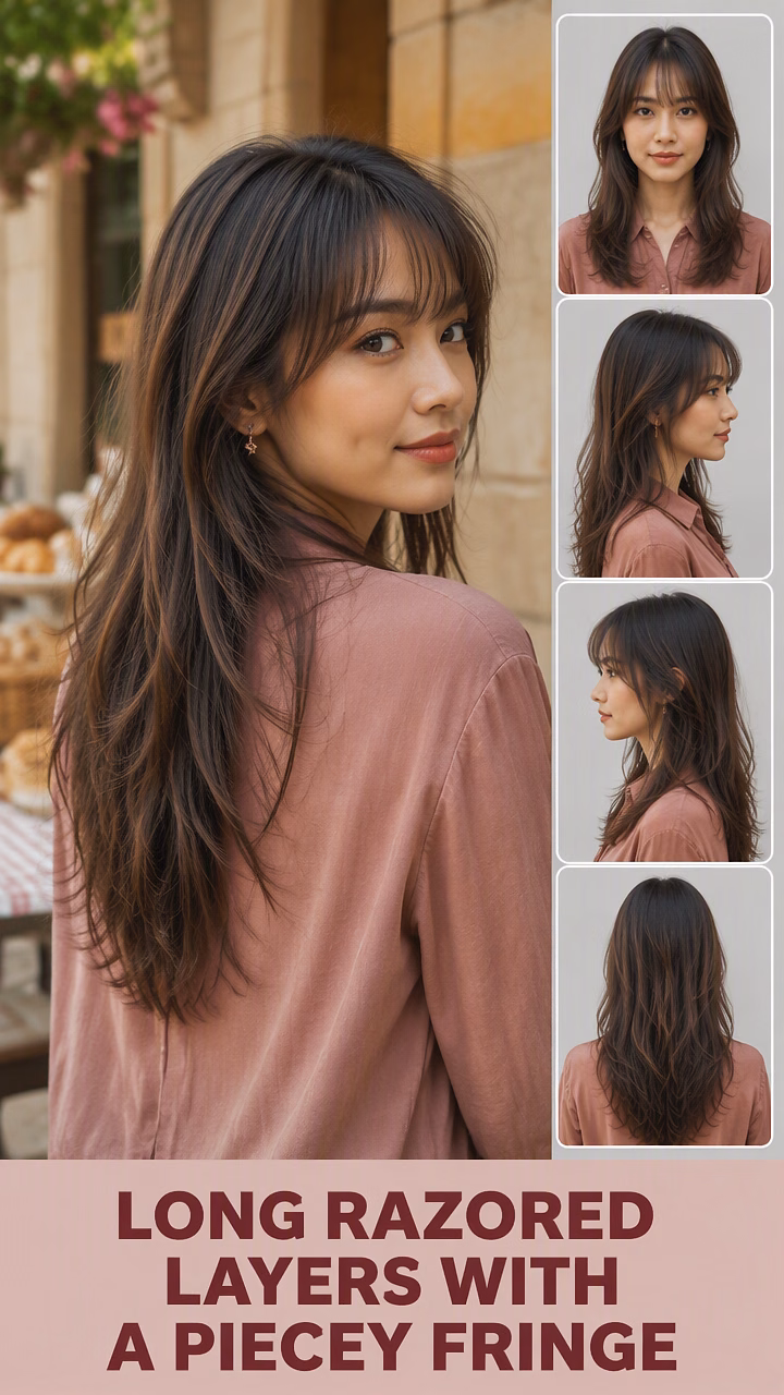 Long Razored Layers With A Piecey Fringe