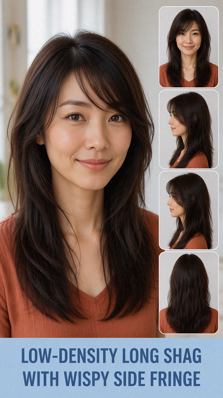 Low-Density Long Shag With Wispy Side Fringe