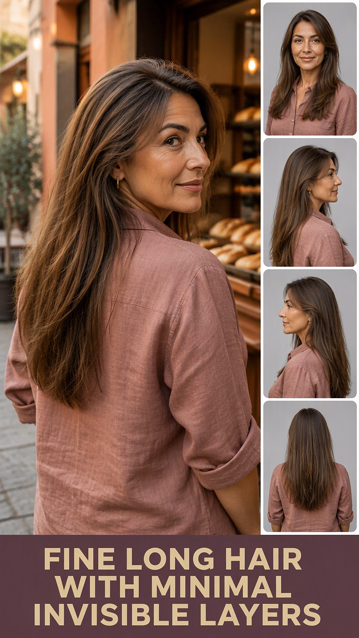 Fine Long Hair With Minimal Invisible Layers