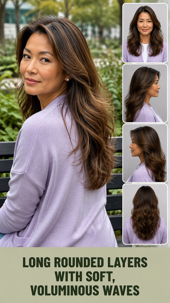 Long Rounded Layers With Soft, Voluminous Waves