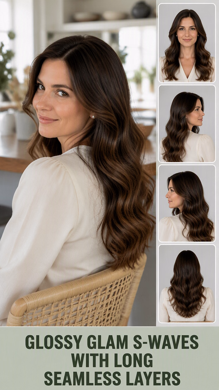 Glossy Glam S-Waves With Long Seamless Layers