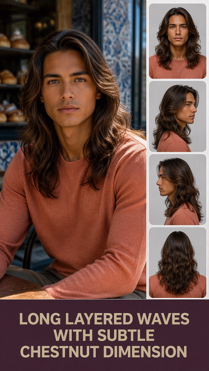 Long Layered Waves With Subtle Chestnut Dimension