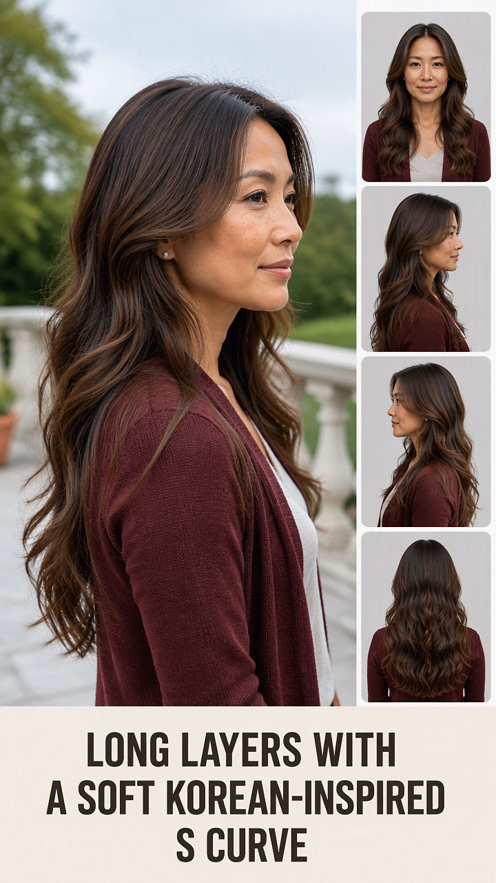 Long Layers With A Soft Korean-Inspired S Curve