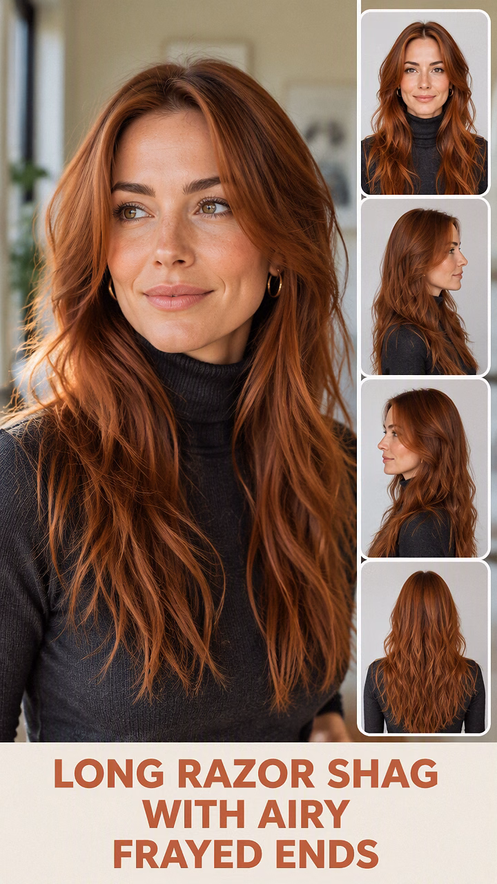 Long Razor Shag With Airy Frayed Ends