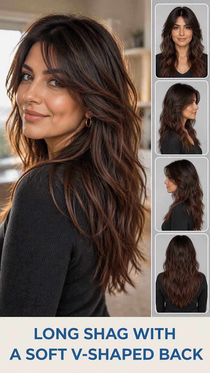Long Shag With A Soft V-Shaped Back