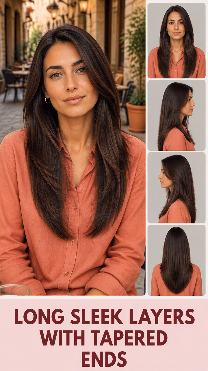 Long Sleek Layers With Tapered Ends