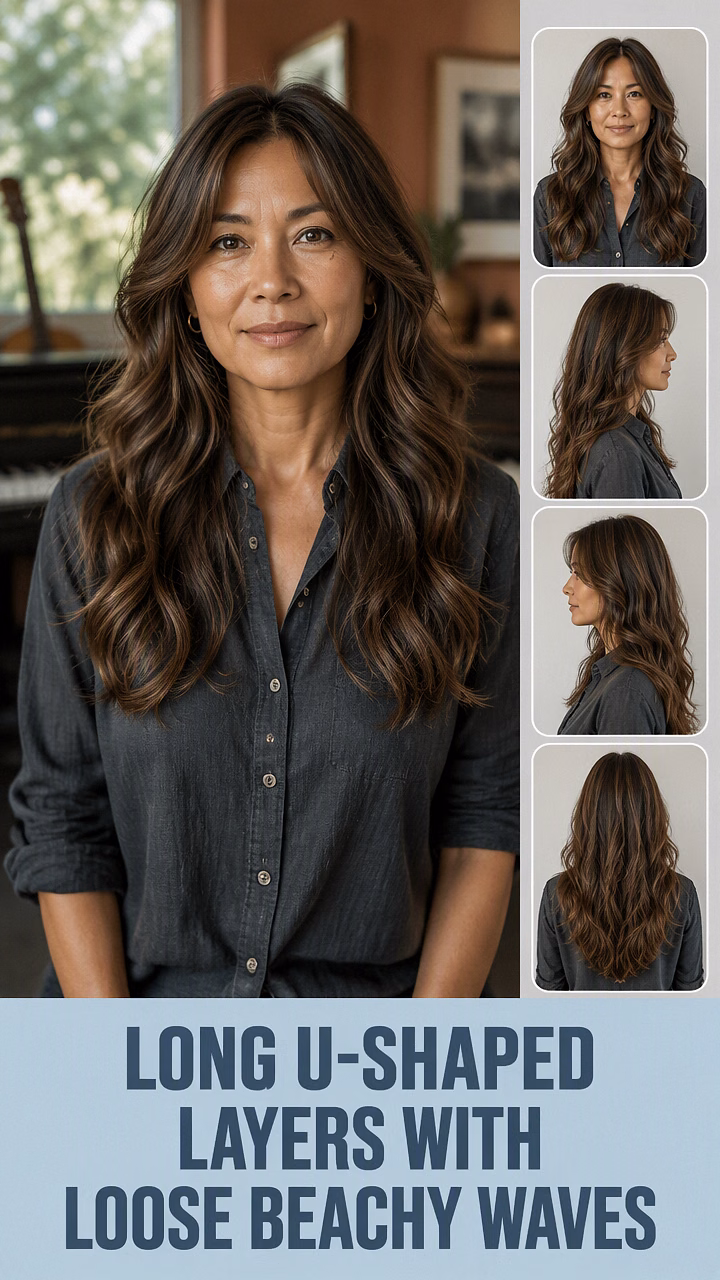 Long U-Shaped Layers With Loose Beachy Waves