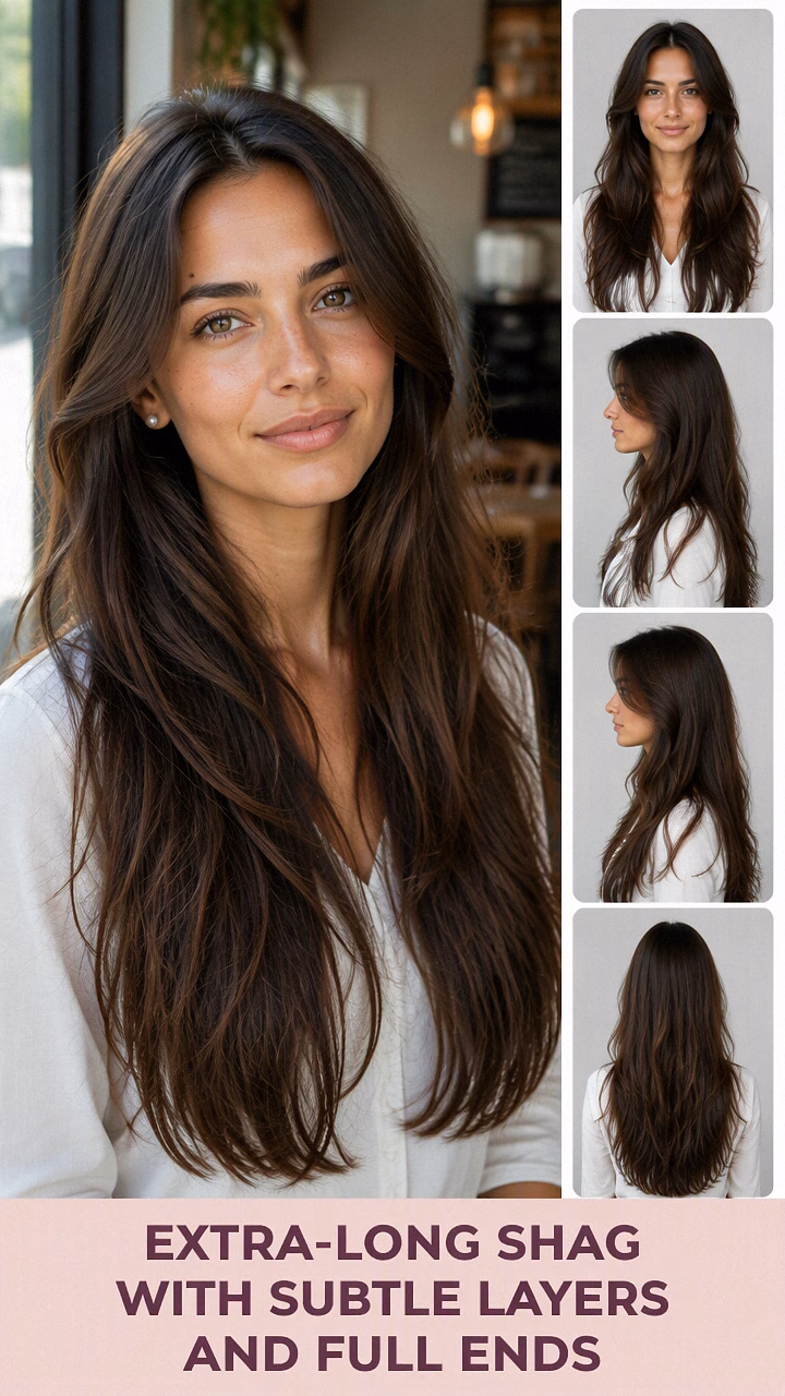Extra-Long Shag With Subtle Layers And Full Ends
