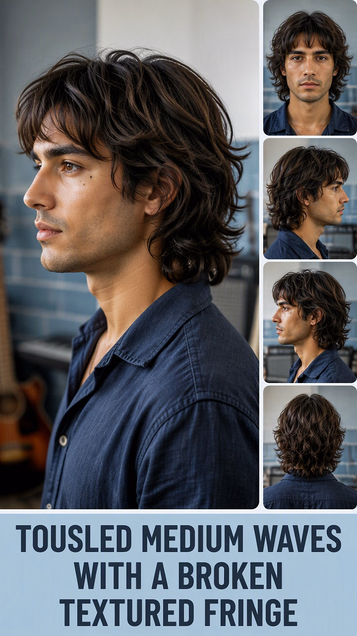 Tousled Medium Waves With A Broken Textured Fringe