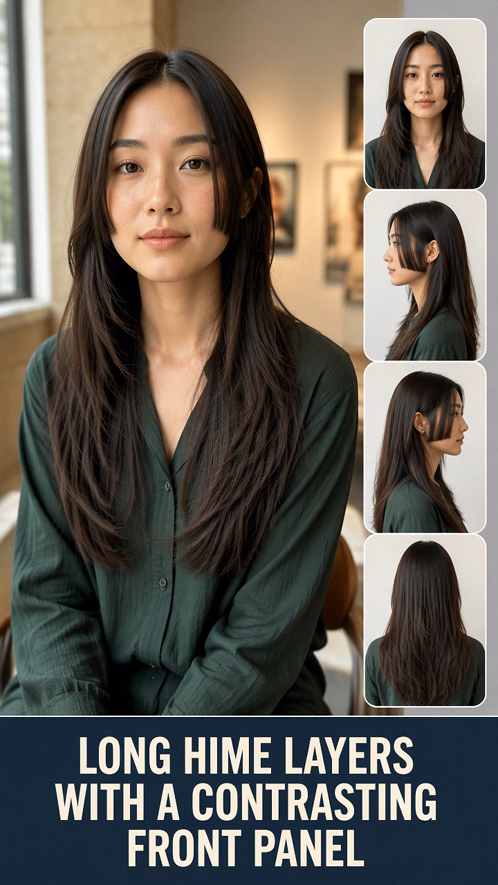 Long Hime Layers With A Contrasting Front Panel