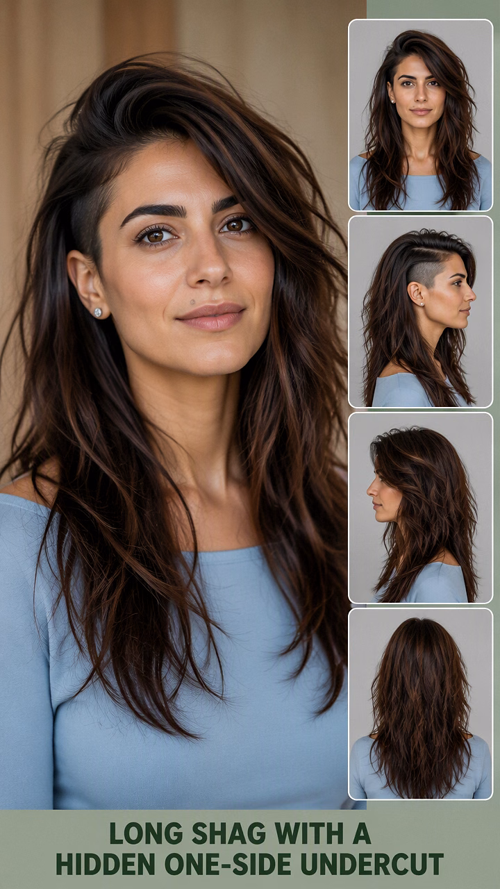 Long Shag With A Hidden One-Side Undercut