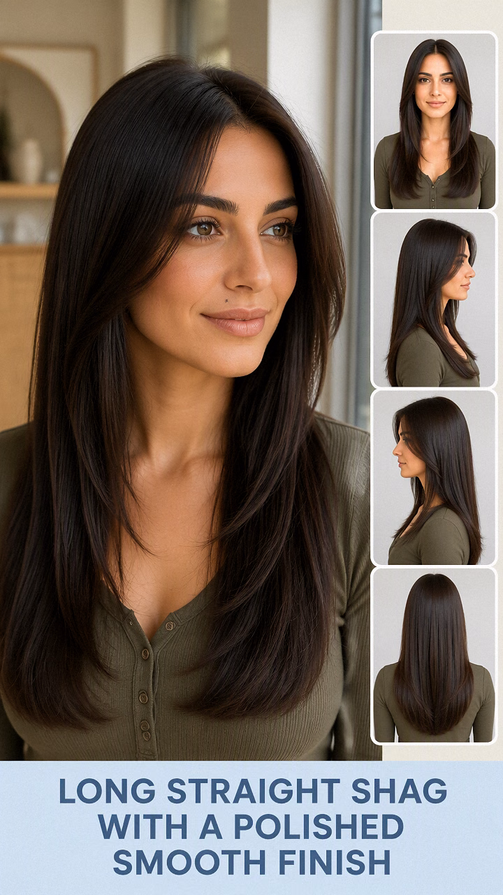 Long Straight Shag With A Polished Smooth Finish