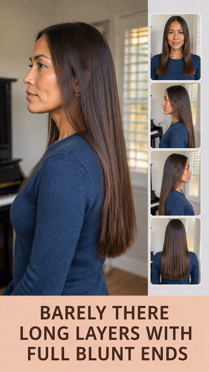 Barely There Long Layers With Full Blunt Ends