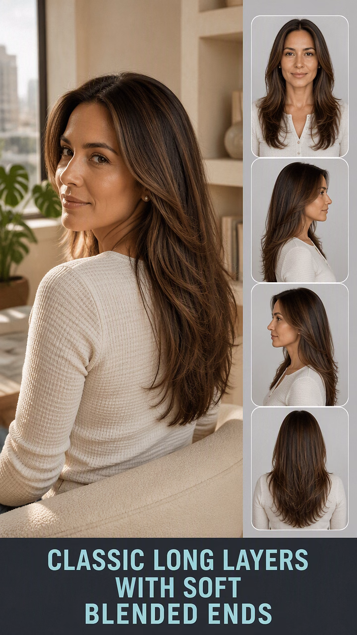 Classic Long Layers With Soft Blended Ends