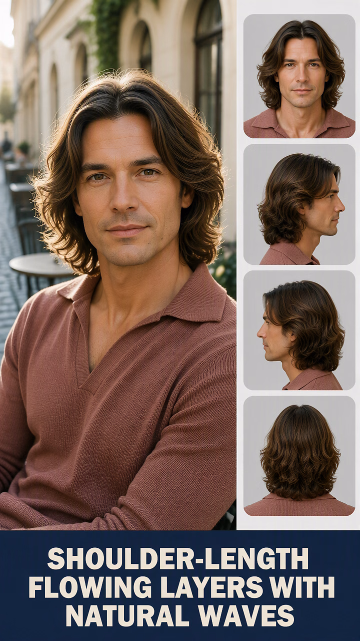 20 mens hairstyles medium wavy thick hair long layered Looks To Wear With Confidence