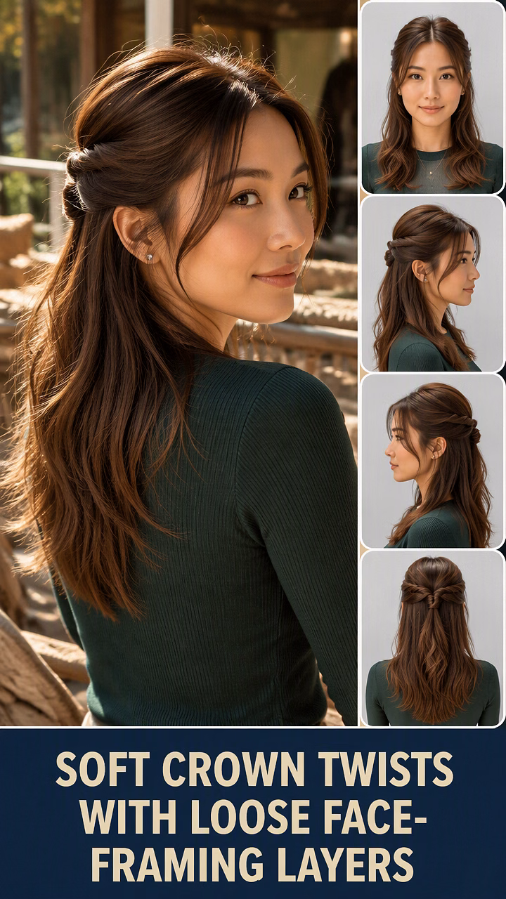 20 Hairstyles for Long Layered Hair Half Up That Feel Effortlessly Lovely