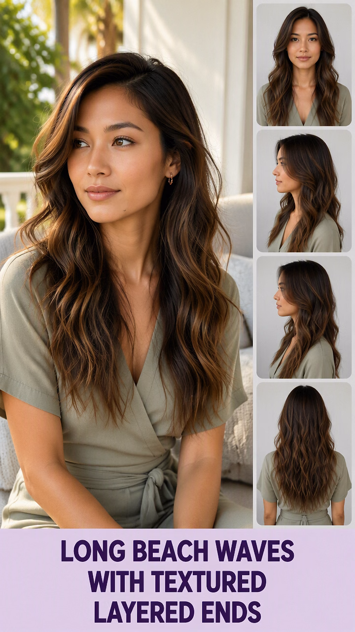 Long Beach Waves With Textured Layered Ends