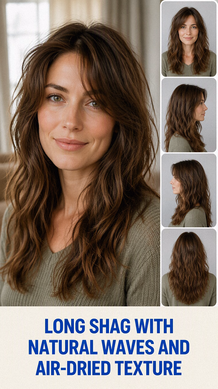 Long Shag With Natural Waves And Air-Dried Texture