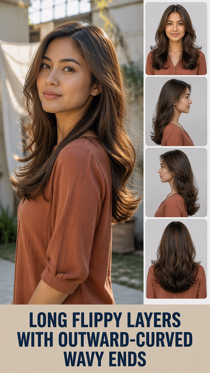 Long Flippy Layers With Outward-Curved Wavy Ends