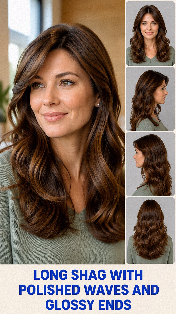 Long Shag With Polished Waves And Glossy Ends