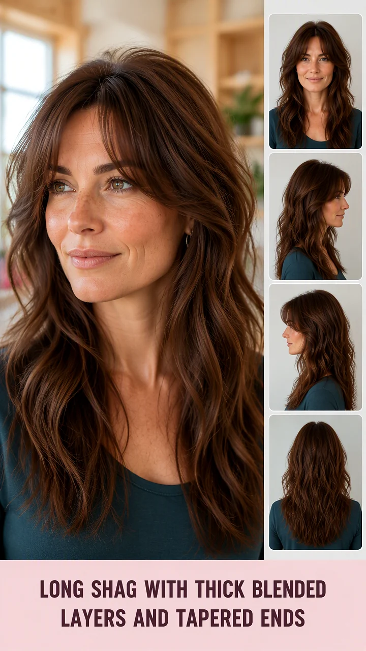 Long Shag With Thick Blended Layers And Tapered Ends