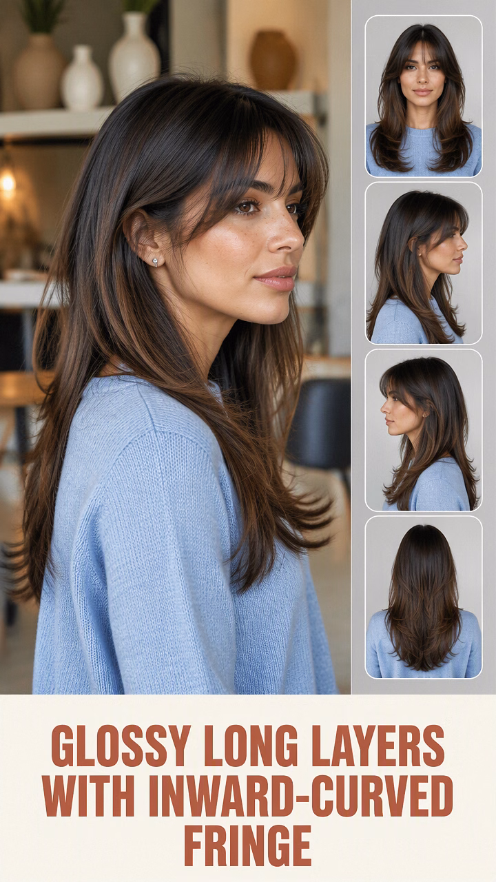 Glossy Long Layers With Inward-Curved Fringe