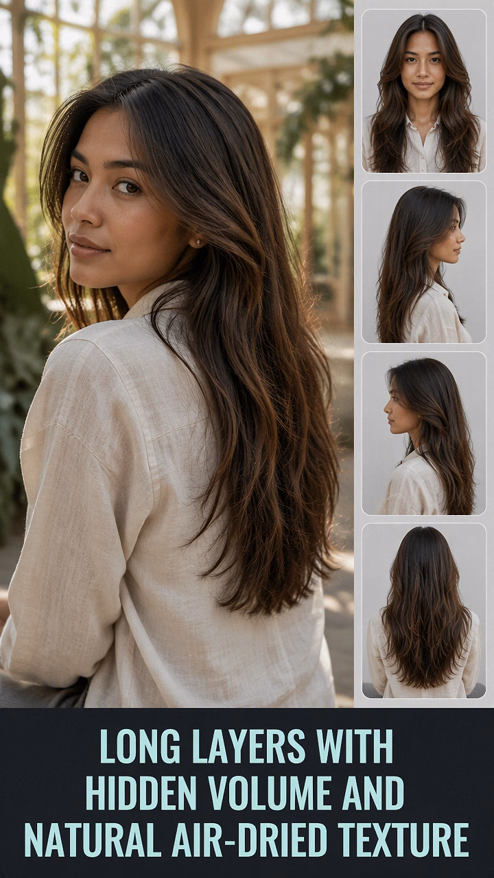 Long Layers With Hidden Volume And Natural Air-Dried Texture