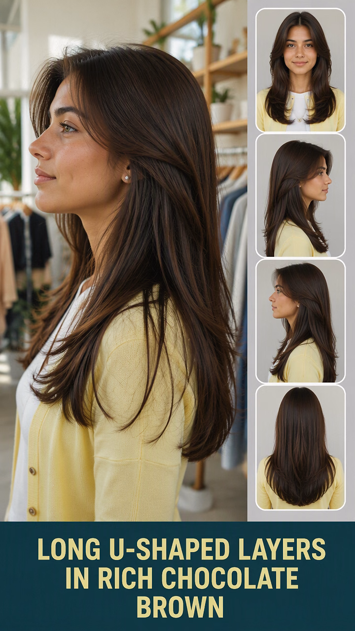 Long U-Shaped Layers In Rich Chocolate Brown