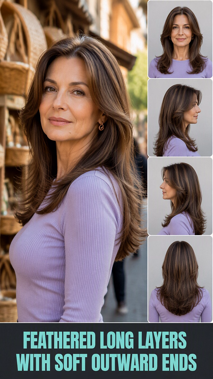 Feathered Long Layers With Soft Outward Ends