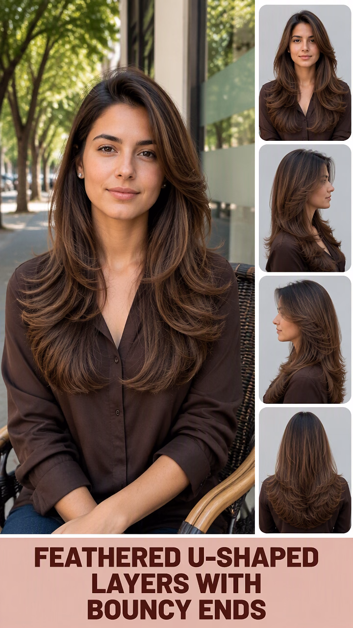 Feathered U-Shaped Layers With Bouncy Ends