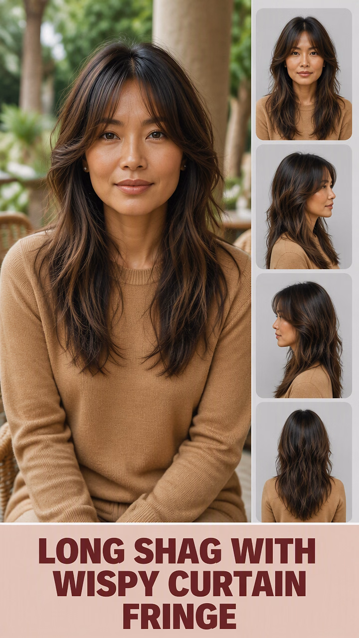 Long Shag With Wispy Curtain Fringe
