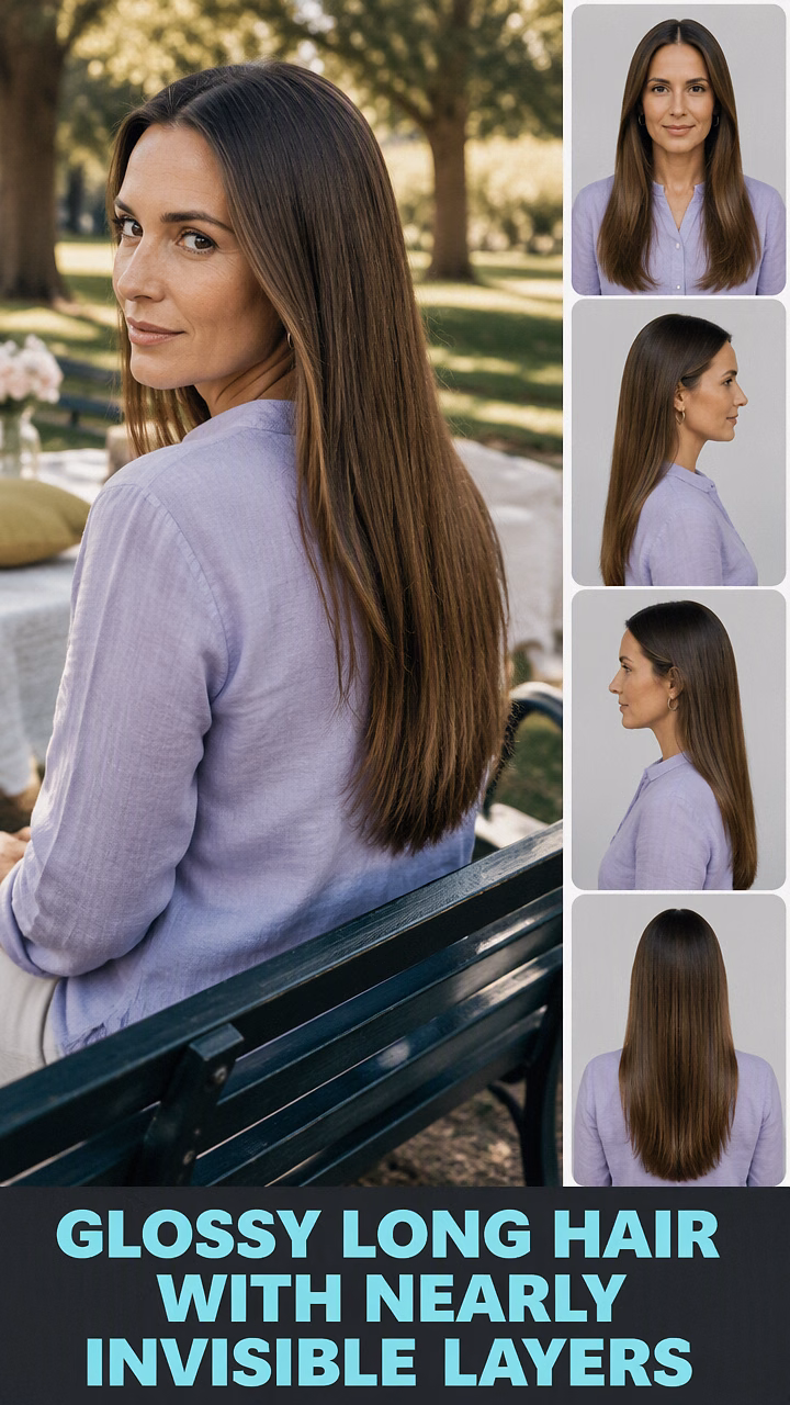Glossy Long Hair With Nearly Invisible Layers