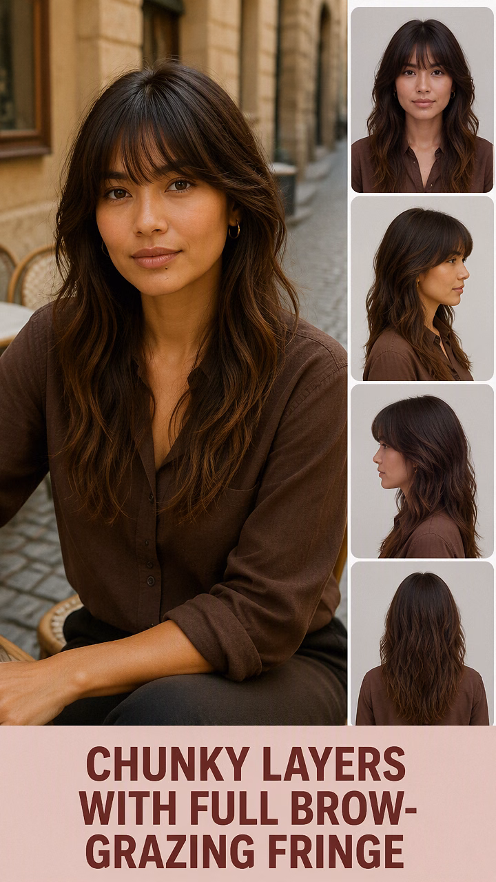 Chunky Layers With Full Brow-Grazing Fringe