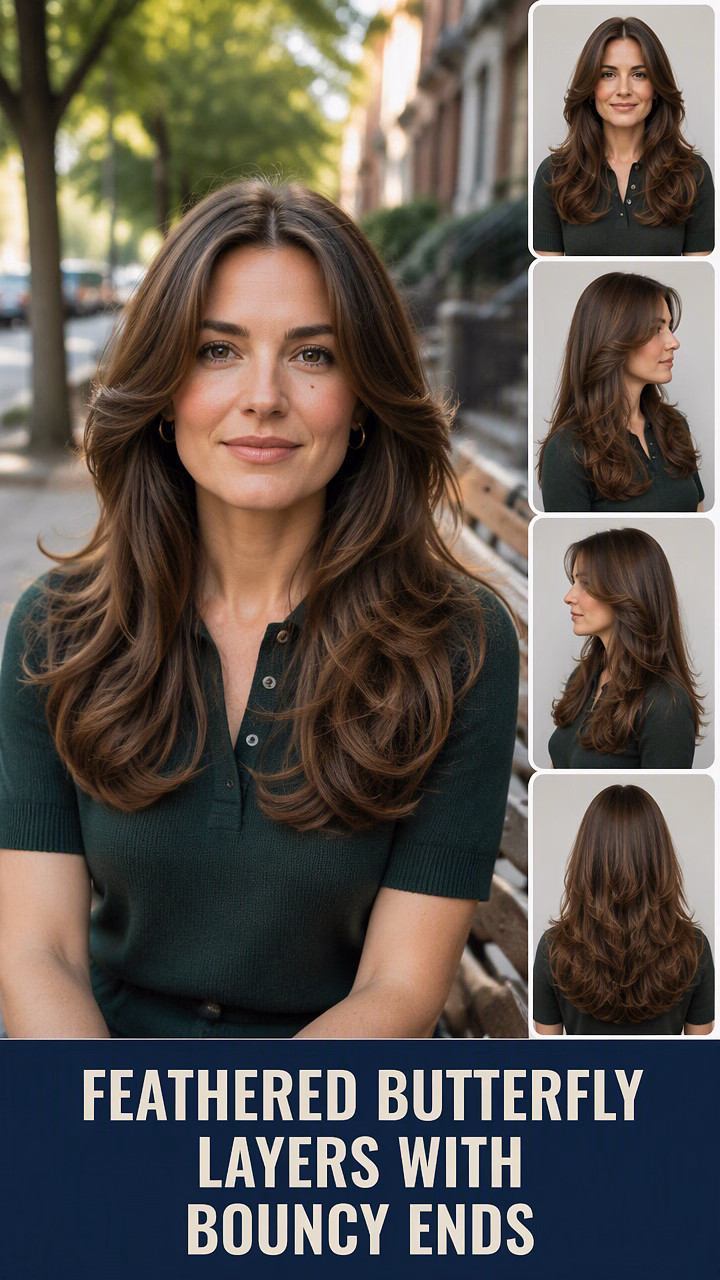 Feathered Butterfly Layers With Bouncy Ends