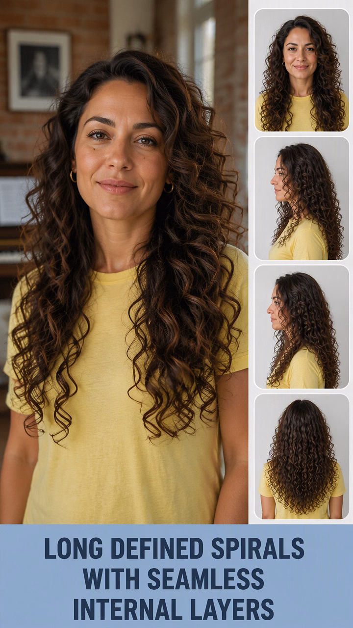 Long Defined Spirals With Seamless Internal Layers