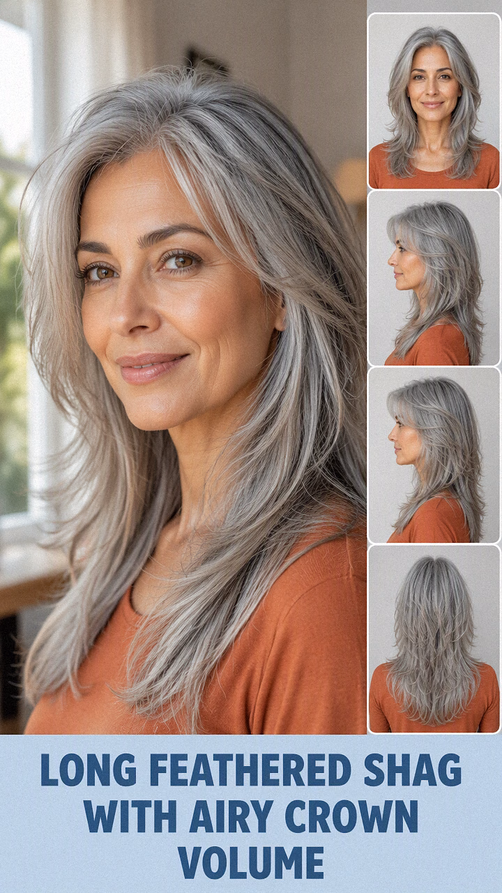 Long Feathered Shag With Airy Crown Volume