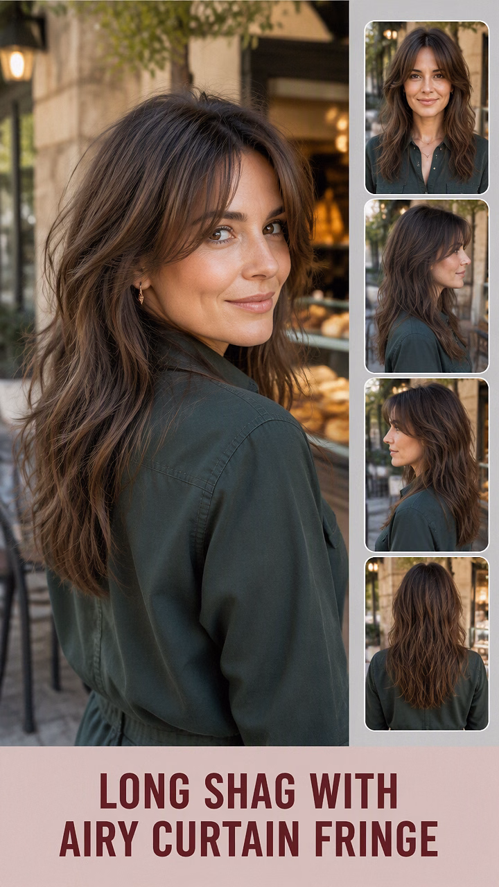 Long Shag With Airy Curtain Fringe