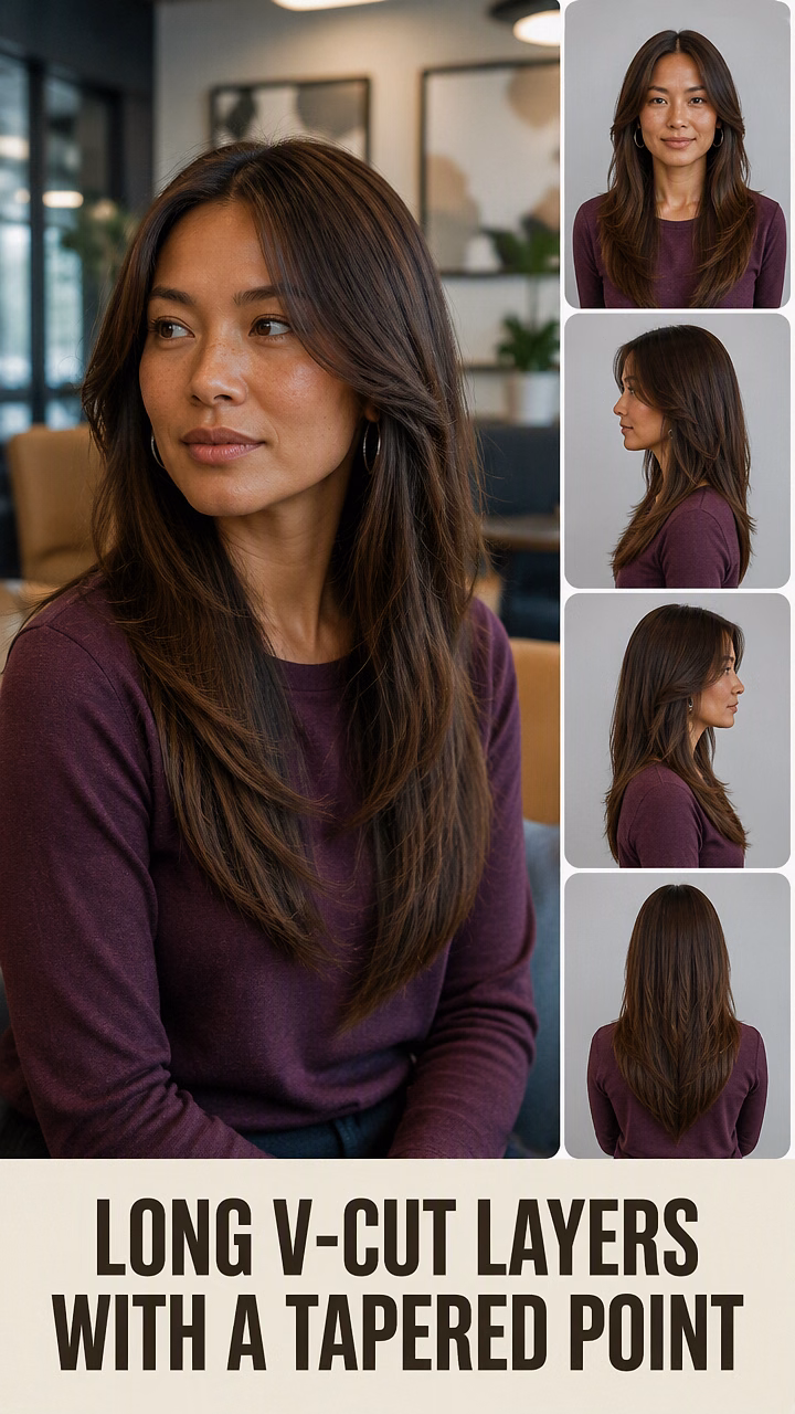 Long V-Cut Layers With A Tapered Point