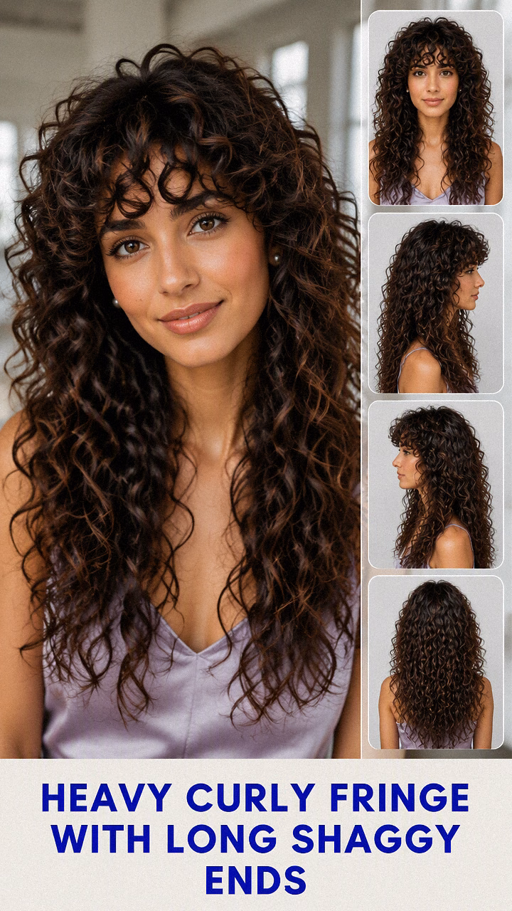 Heavy Curly Fringe With Long Shaggy Ends