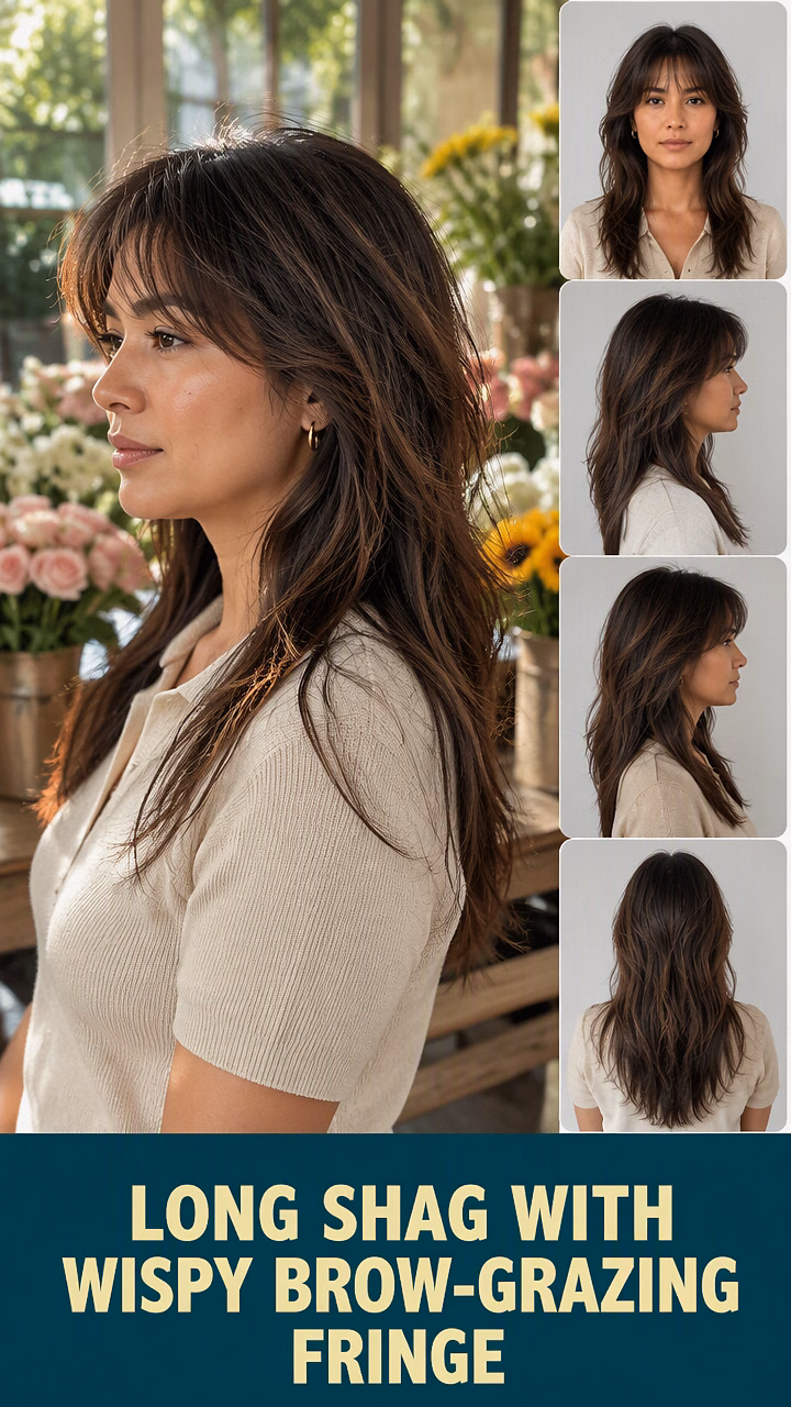 Long Shag With Wispy Brow-Grazing Fringe